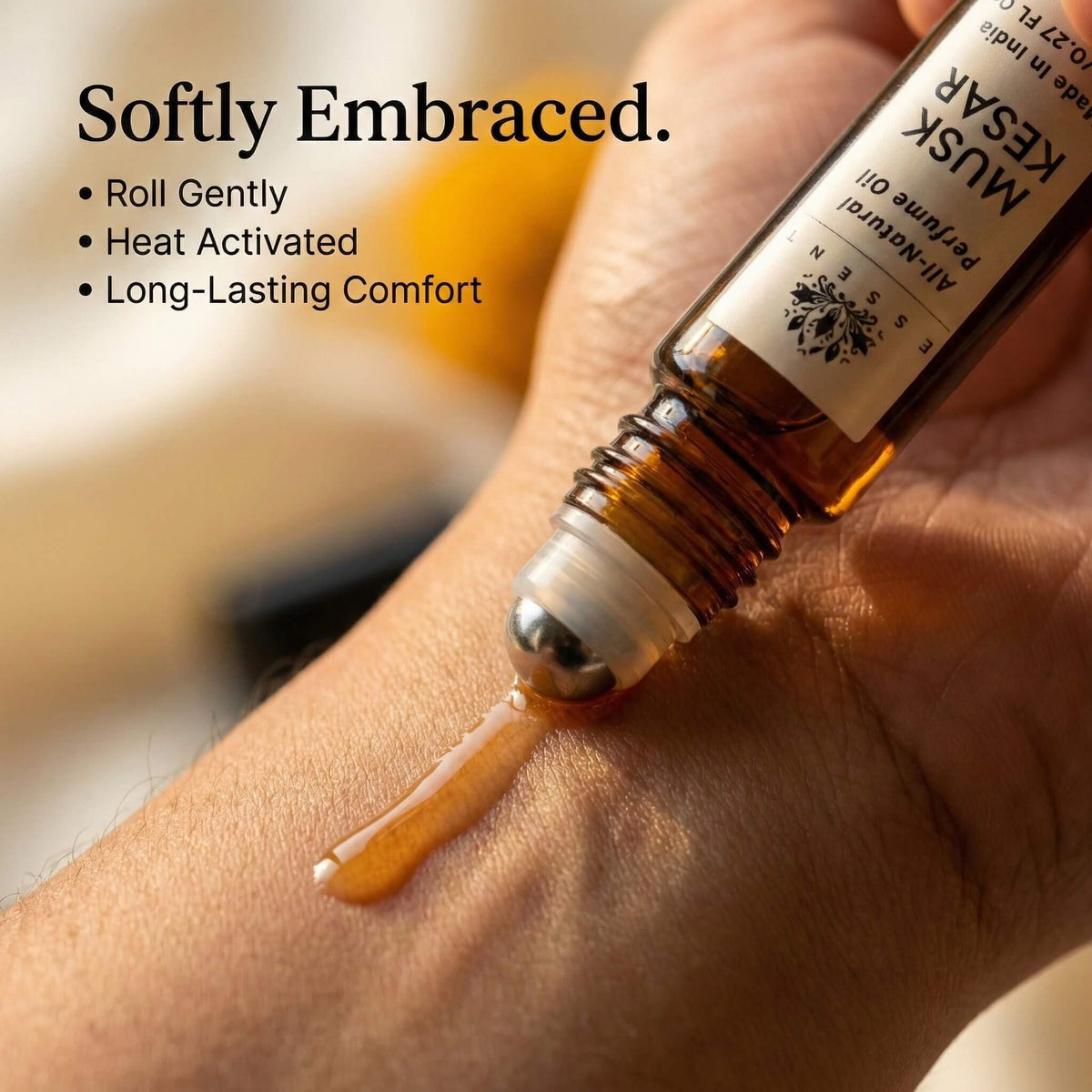 Essent Musk Kesar 8 ml roll-on attar bottle — musk, view 5