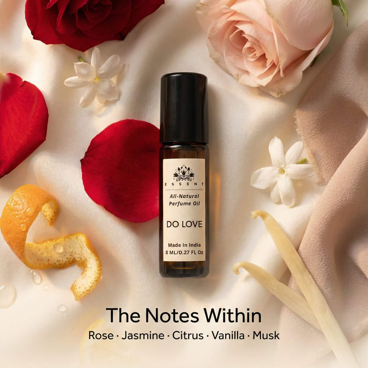 Essent Do Love 8 ml roll-on attar bottle — rose oriental, view 2