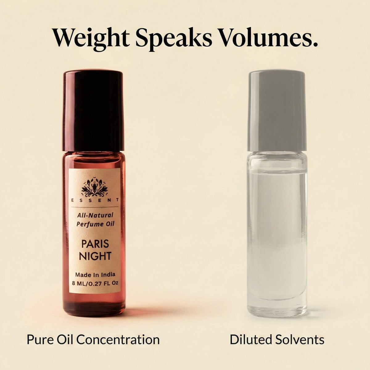 Essent Paris Night 8 ml roll-on attar bottle — rose oriental, view 4