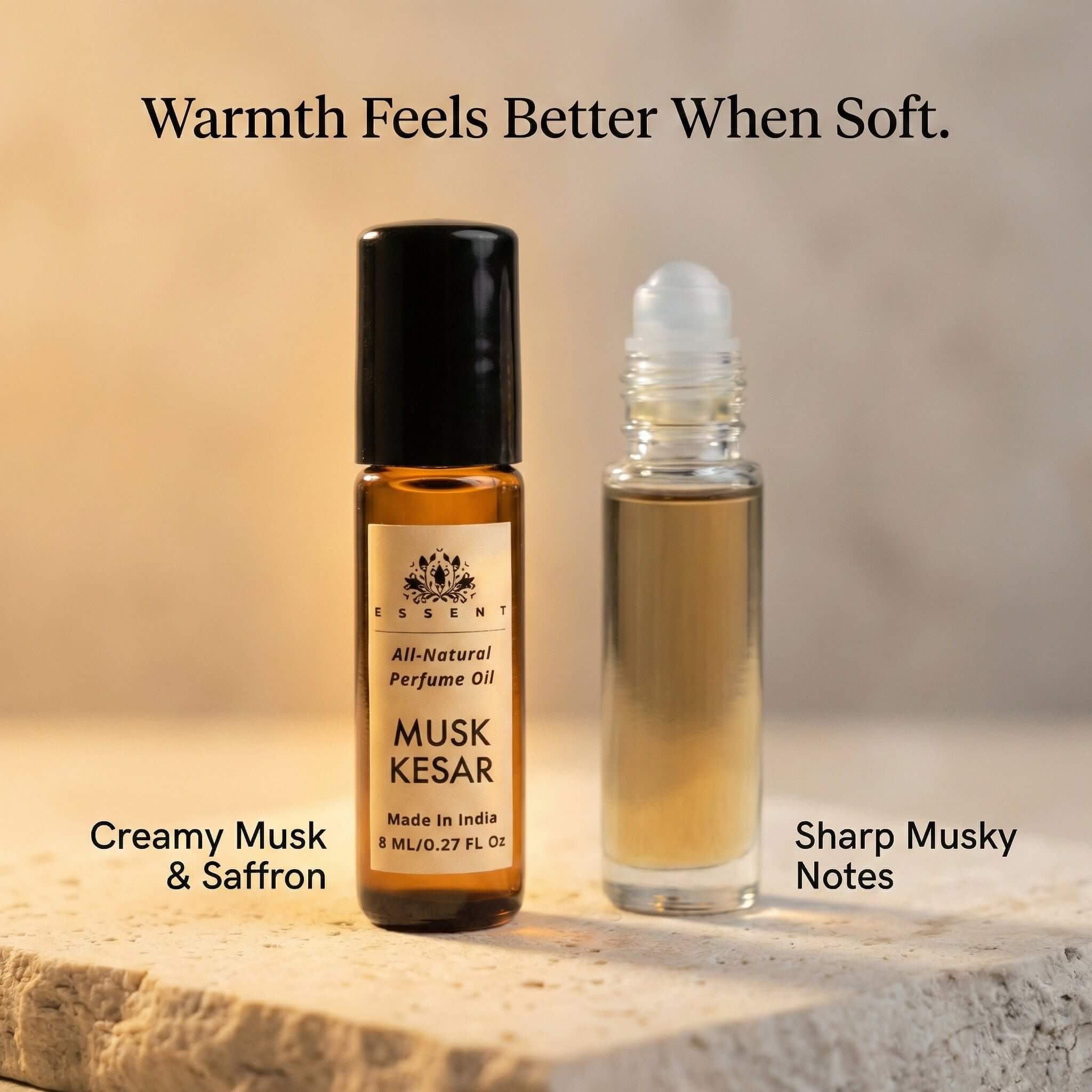 Essent Musk Kesar Roll-On Attar/ Perfume Oil