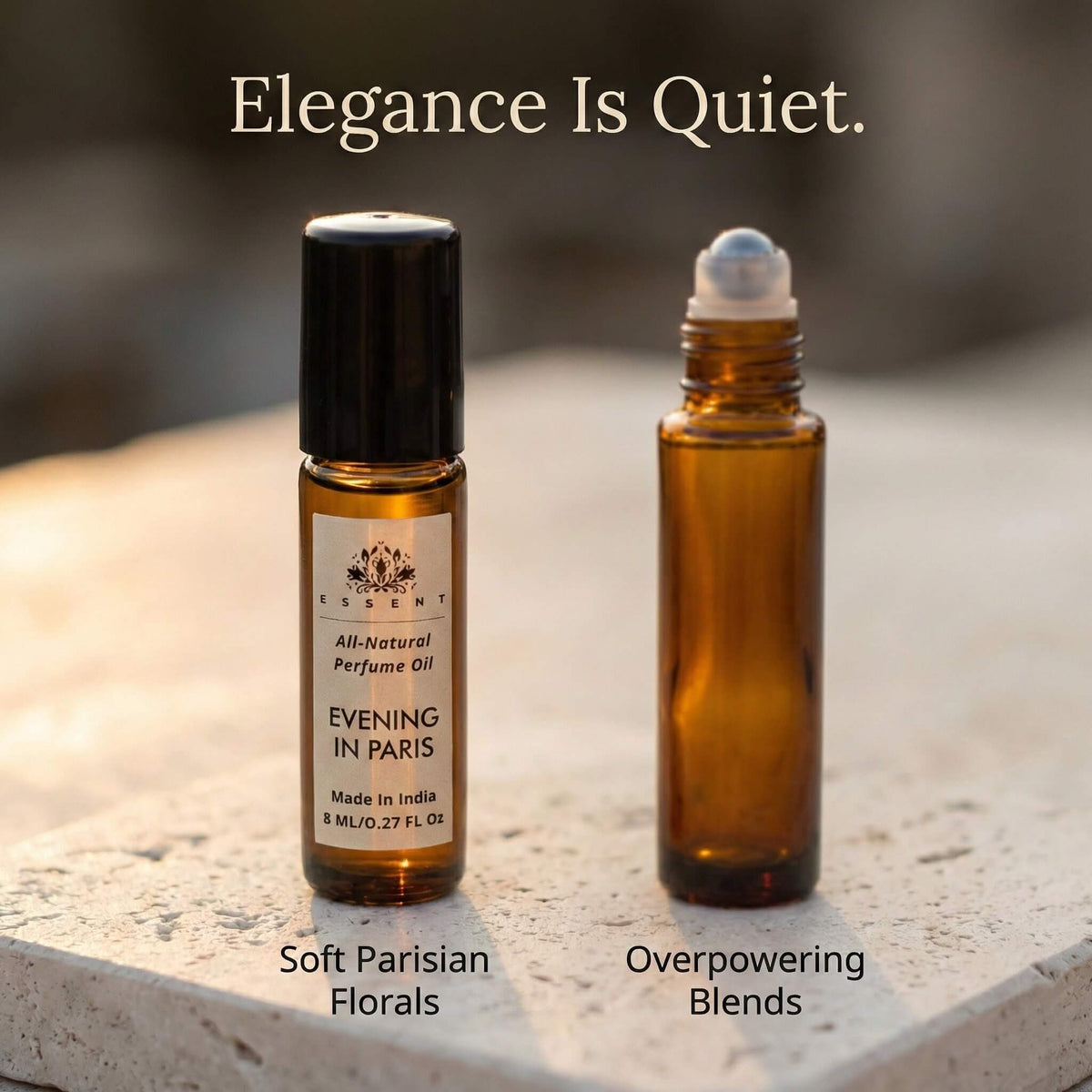 Essent Evening in Paris 8 ml roll-on attar bottle — white floral, view 4