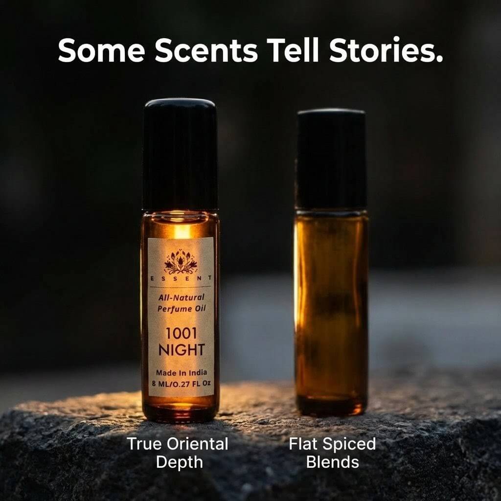 Essent 1001 Night 8 ml roll-on attar bottle — oud & amber, view 4