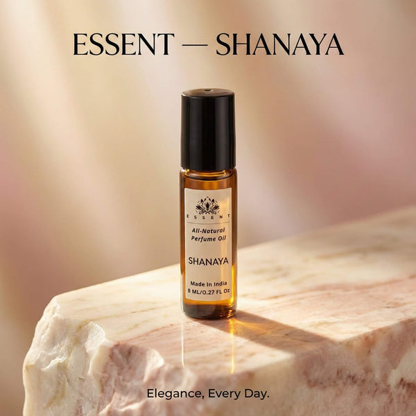 Essent Shanaya 8 ml roll-on attar bottle — fresh citrus