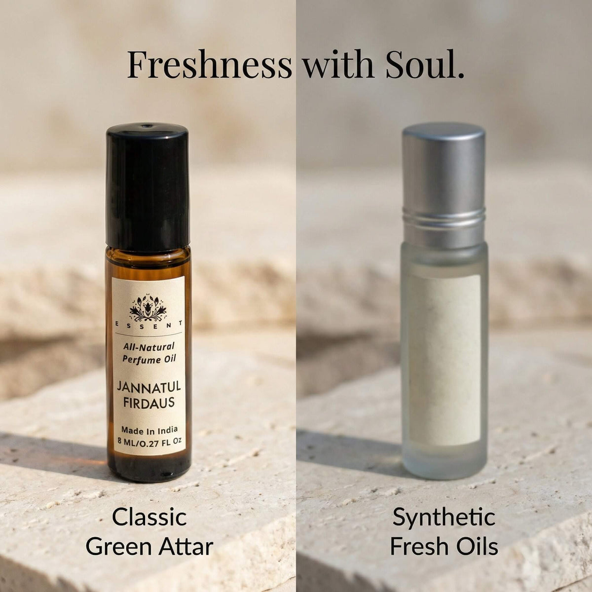 Essent Jannatul Firdaus 8 ml roll-on attar bottle — amber oriental, view 4