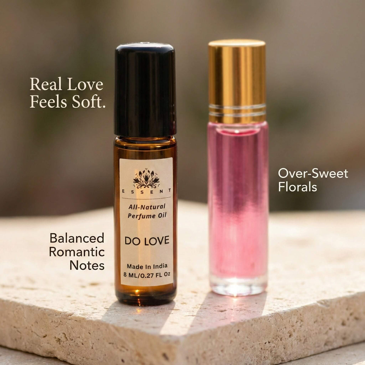 Essent Do Love 8 ml roll-on attar bottle — rose oriental, view 4