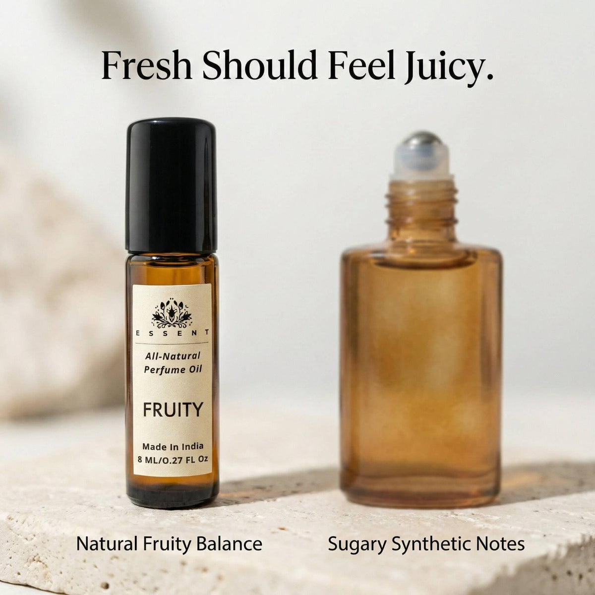 Essent Fruity 8 ml roll-on attar bottle — fruity floral, view 4