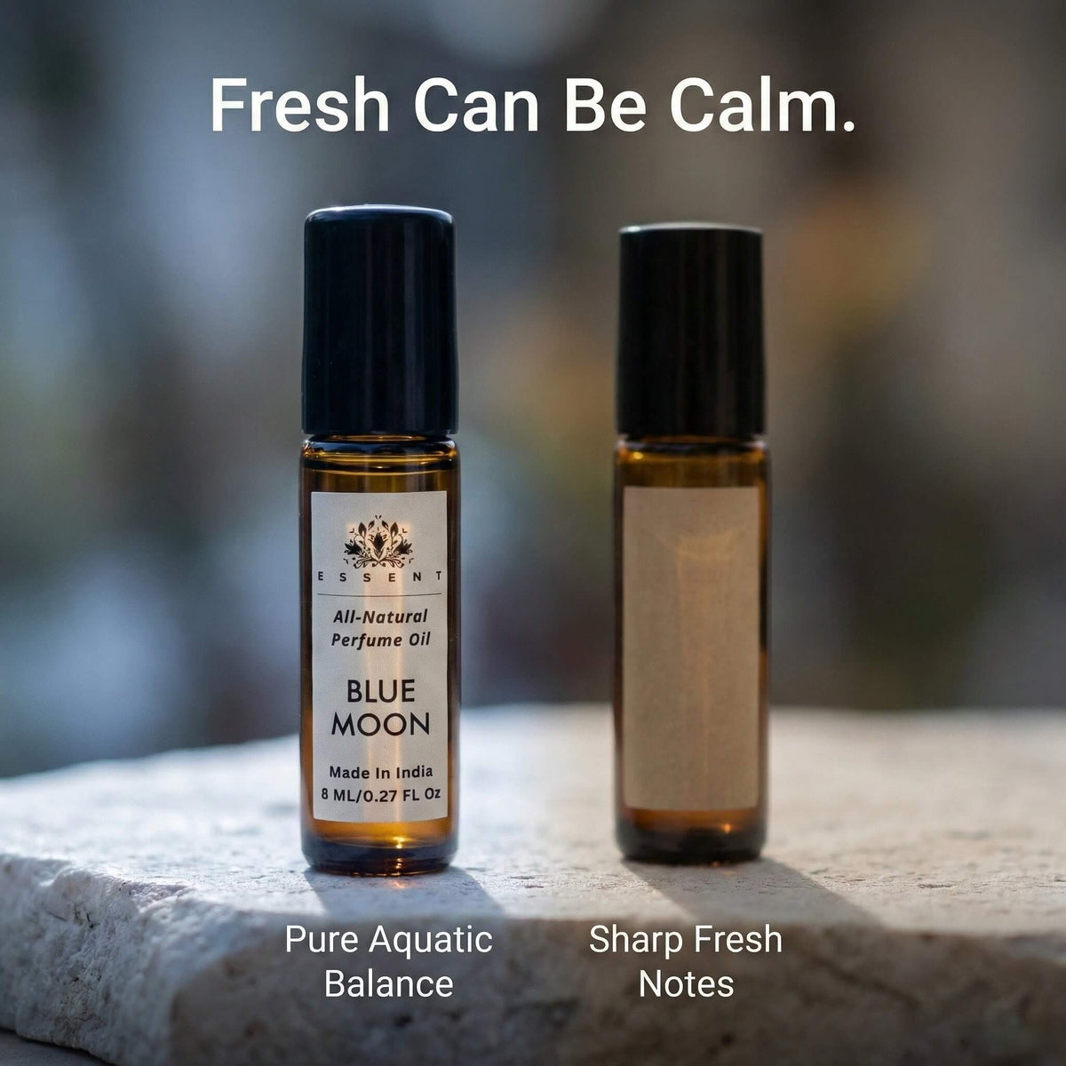 Essent Blue Moon 8 ml roll-on attar bottle — fresh citrus, view 4