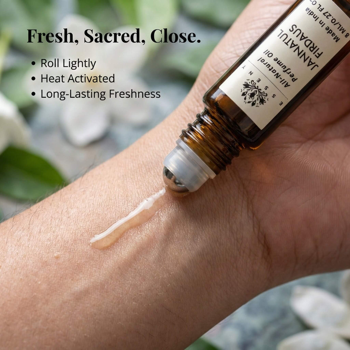 Essent Jannatul Firdaus 8 ml roll-on attar bottle — amber oriental, view 5