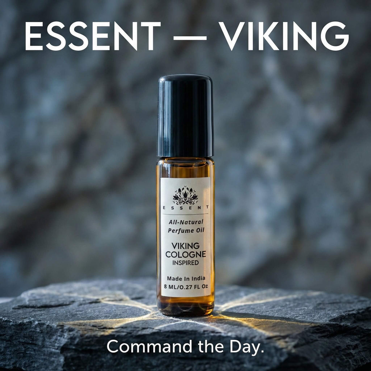 Essent Viking Cologne 8 ml roll-on attar bottle — fresh citrus