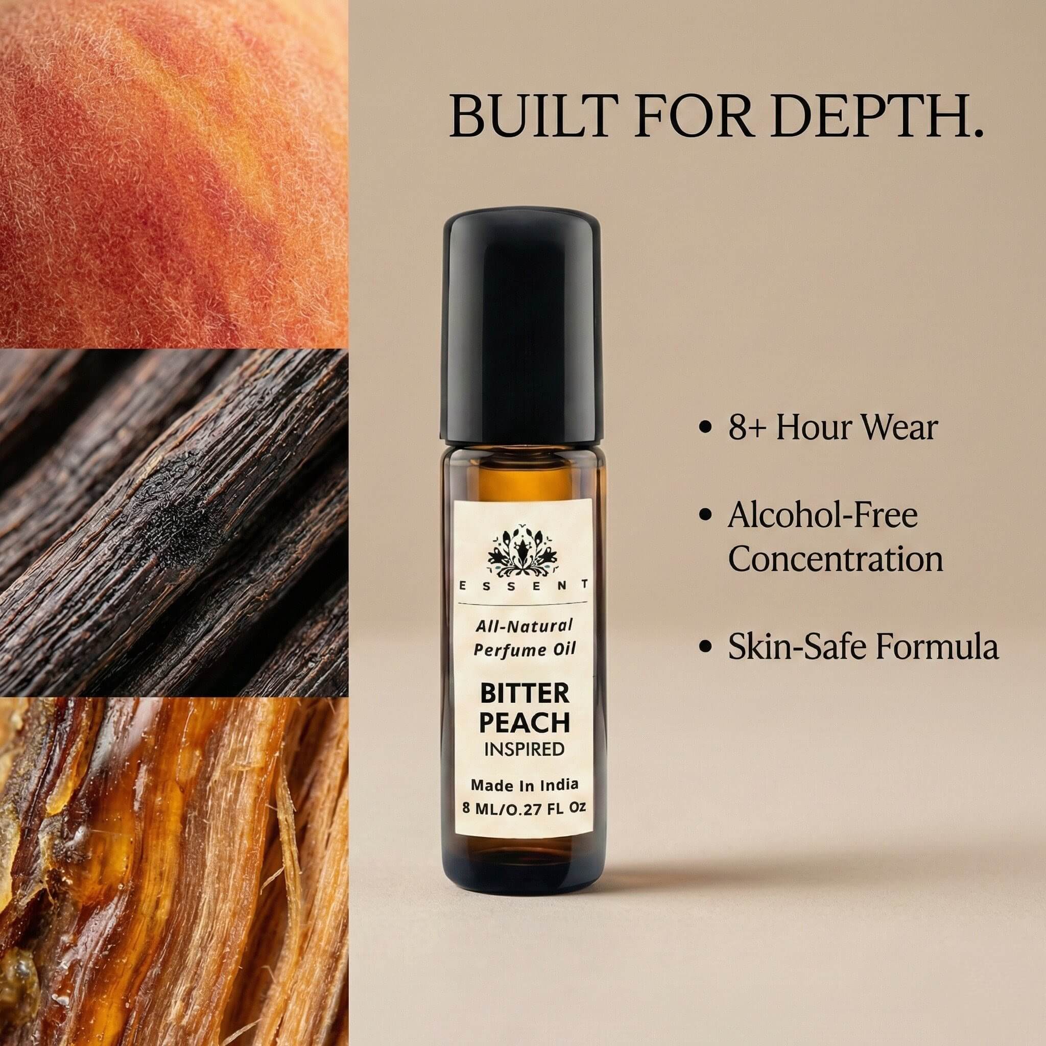 Essent Bitter Peach-Inspired Roll-On Attar/ Perfume Oil