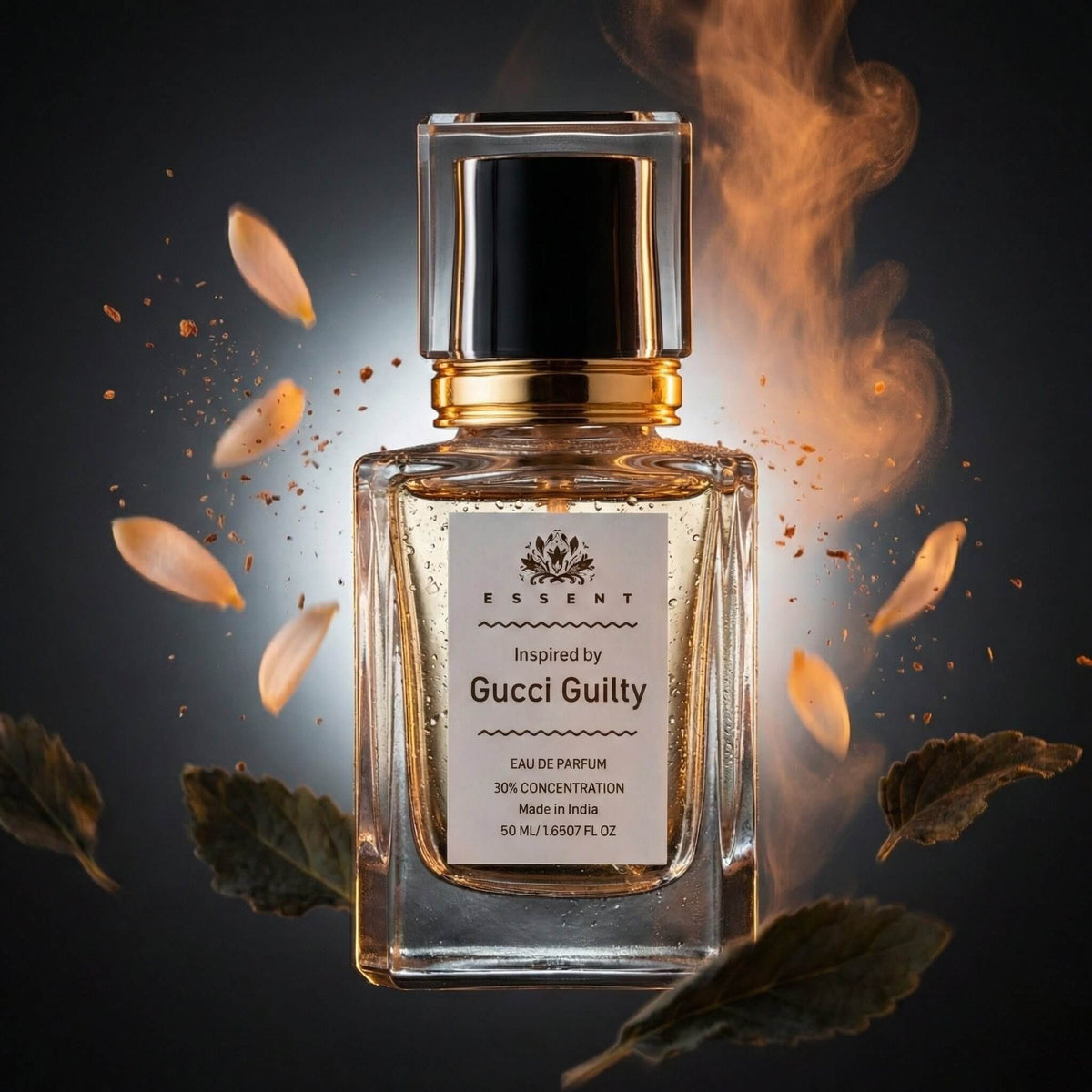 Essent Guilty 100 ml eau de parfum bottle — fresh citrus, view 3
