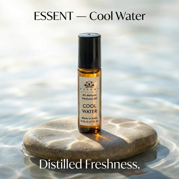 Essent Cool Water 8 ml roll-on attar bottle — fresh citrus