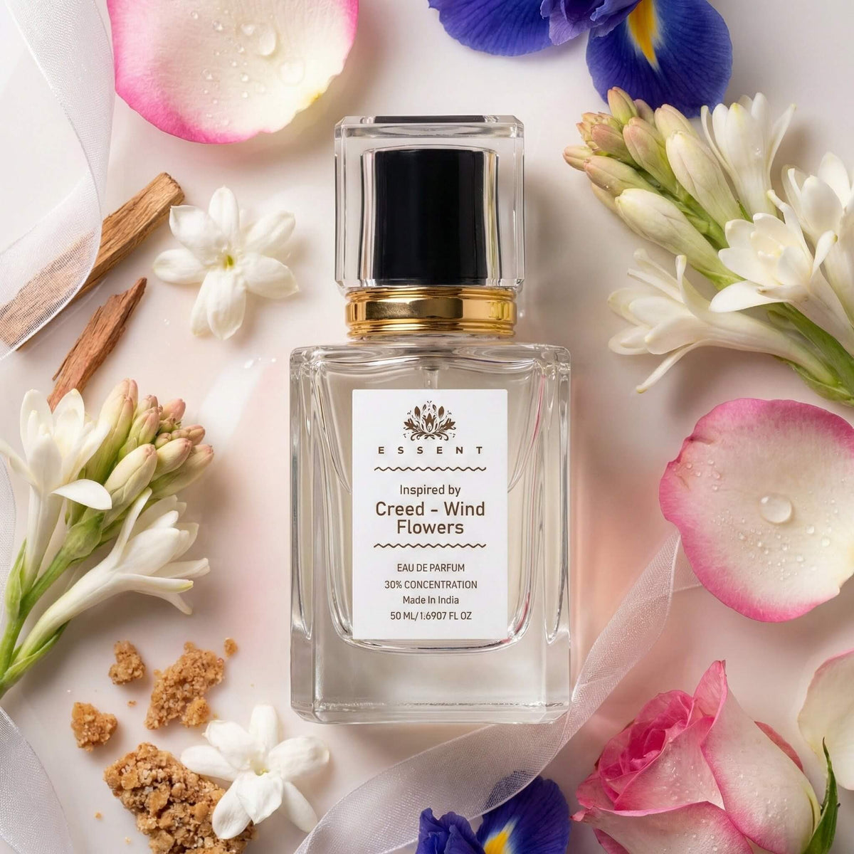 Essent Wind Flowers 100 ml eau de parfum bottle — floral, view 5