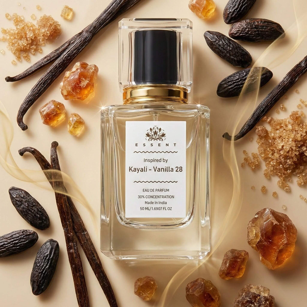 Essent Vanilla 28 100 ml eau de parfum bottle — amber oriental, view 5
