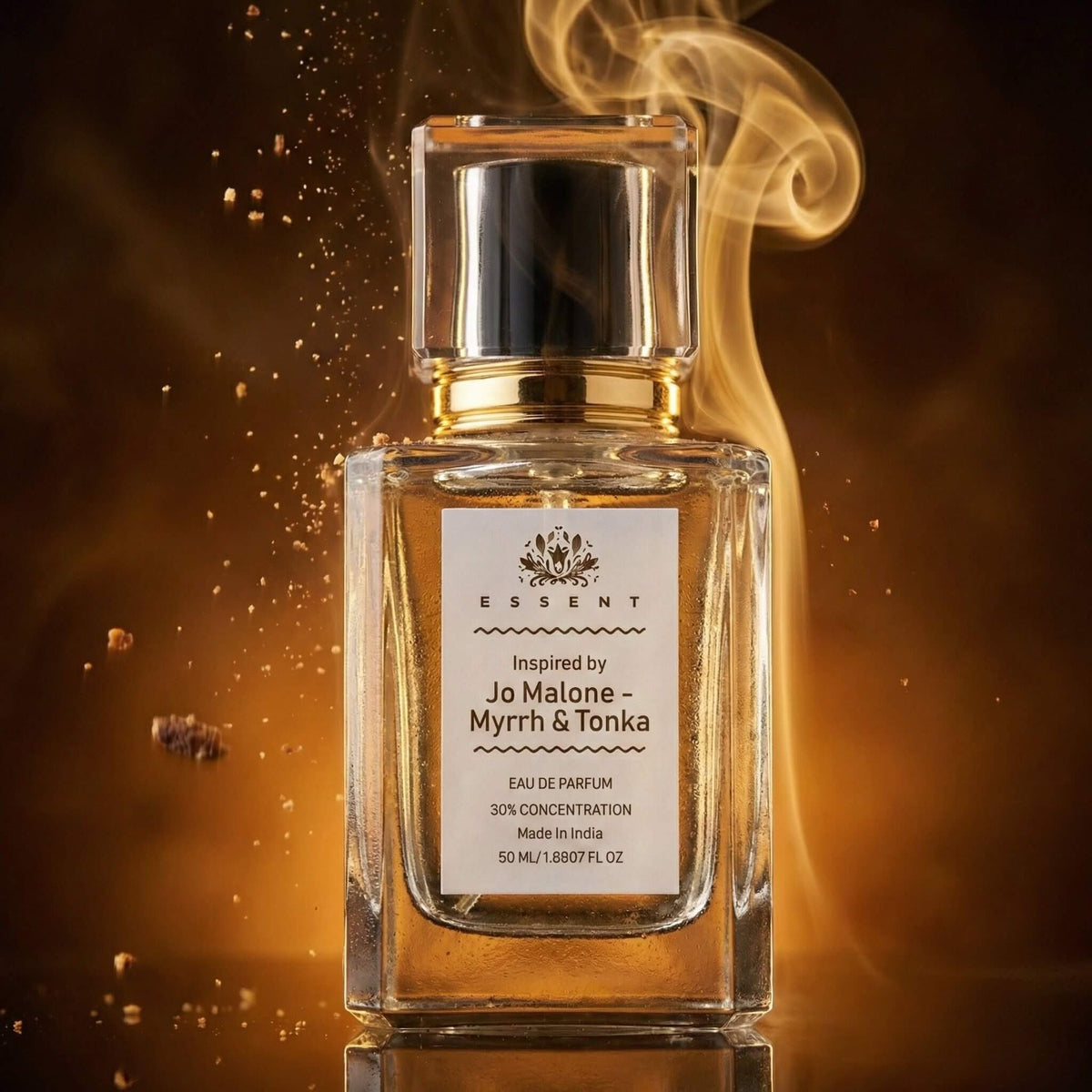 Essent Myrrh & Tonka 100 ml eau de parfum bottle — amber oriental, view 3