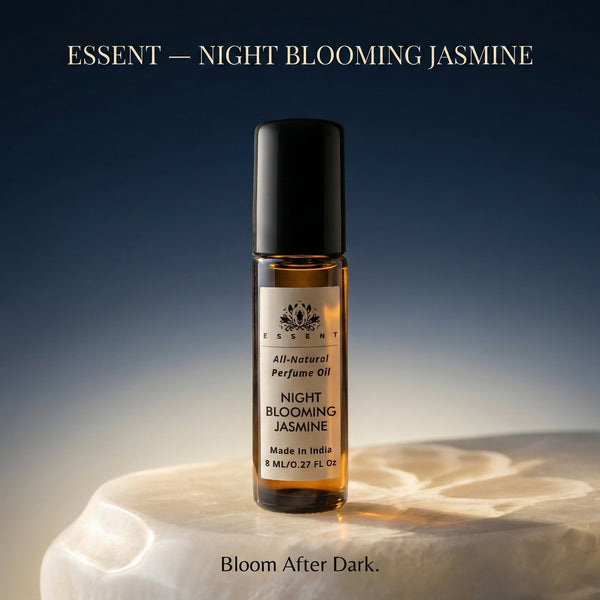 Essent Night Blooming 8 ml roll-on attar bottle — white floral