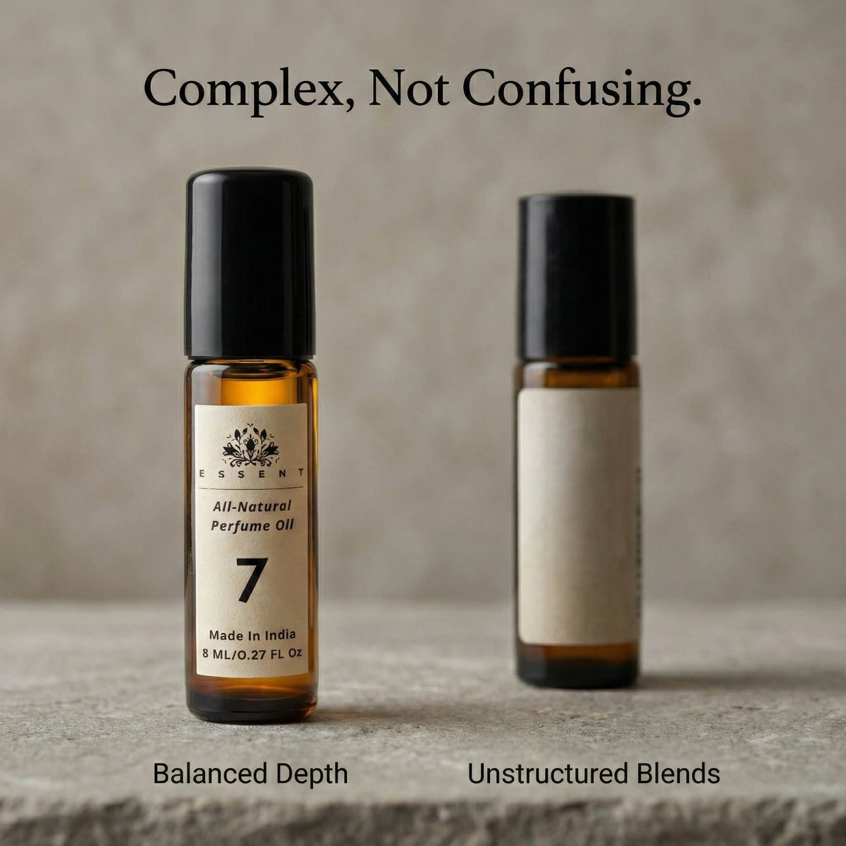 Essent 7 8 ml roll-on attar bottle — amber oriental, view 4