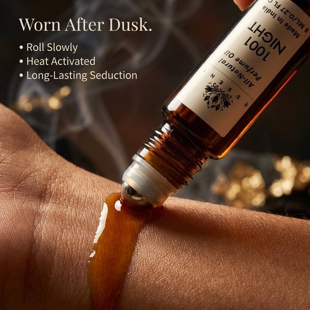 Essent 1001 Night 8 ml roll-on attar bottle — oud & amber, view 5
