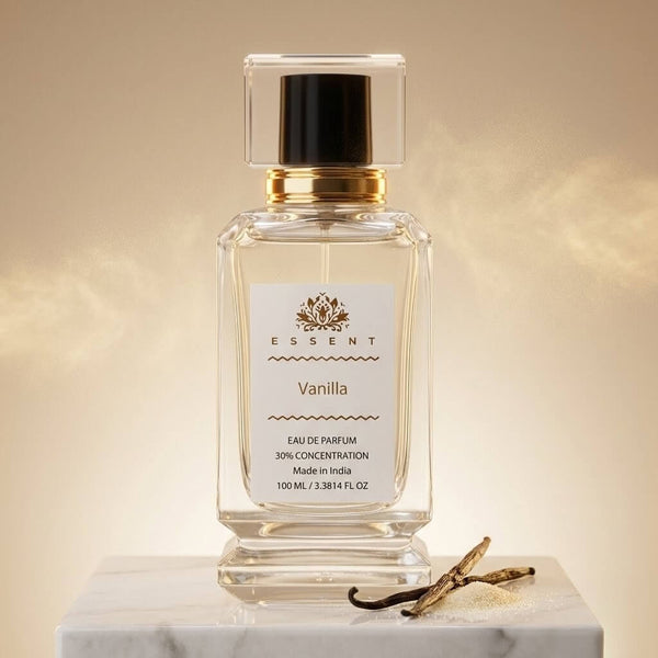 Essent Vanilla 30 ml eau de parfum bottle — amber oriental