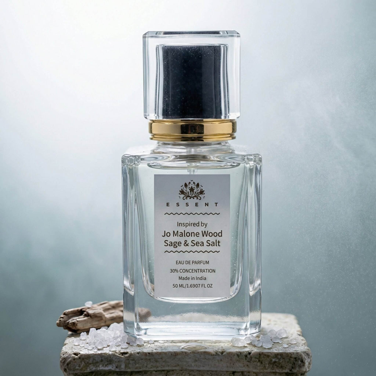 Essent Wood Sage & Sea Salt Inpsired 100 ml eau de parfum bottle — aquatic fresh