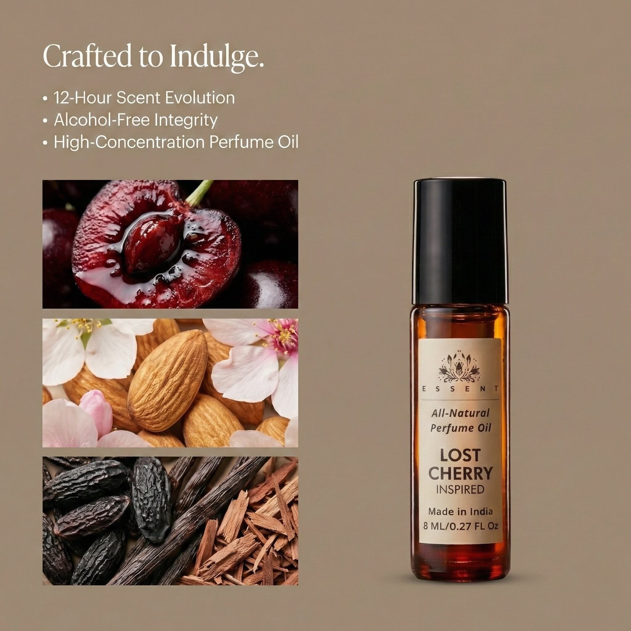 Essent Lost Cherry-Inspired Roll-On Attar/ Perfume Oil