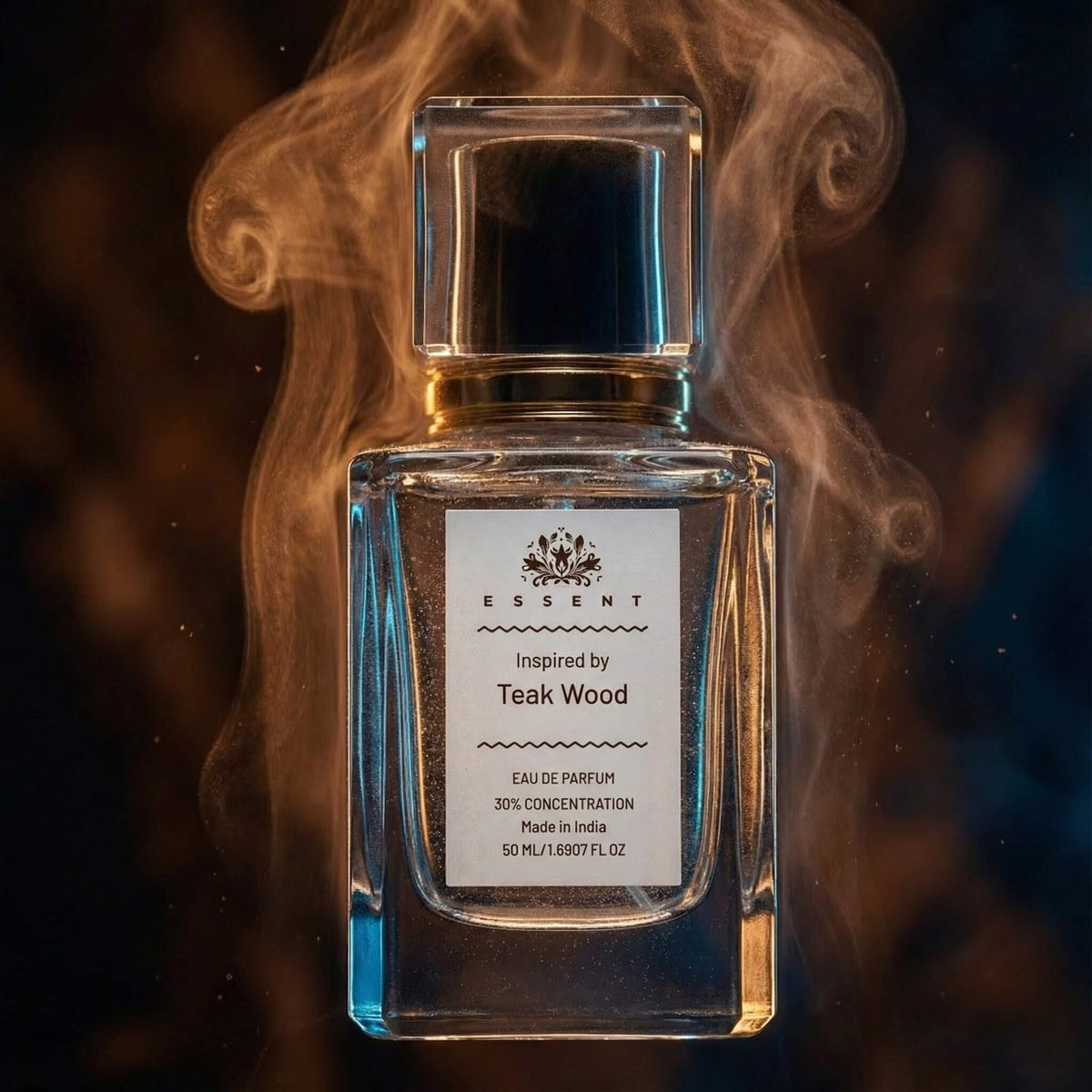 Essent Teak Wood 100 ml eau de parfum bottle — woody, view 2