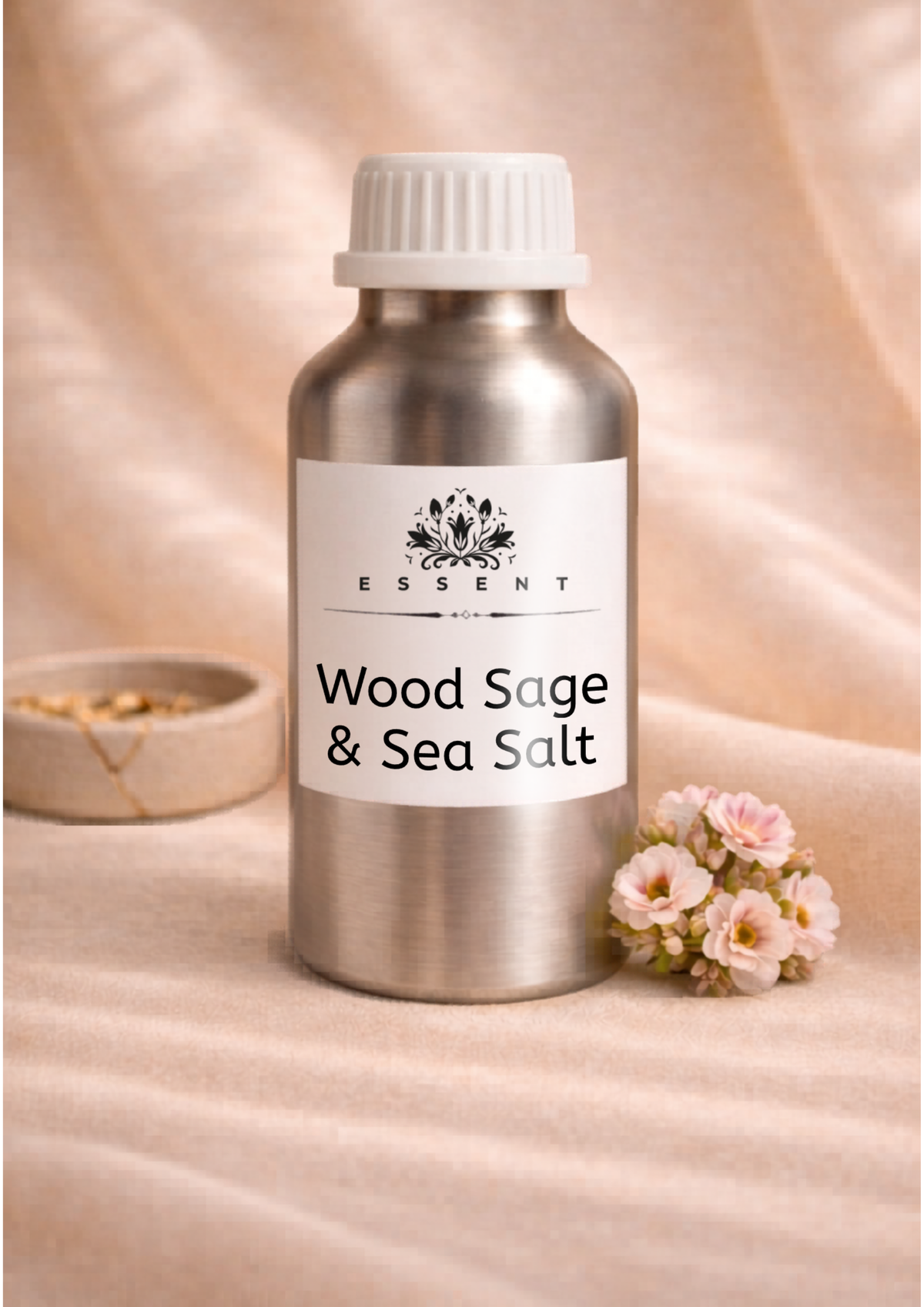 Essent Wood Sage & Sea Salt 8 ml roll-on attar bottle — woody