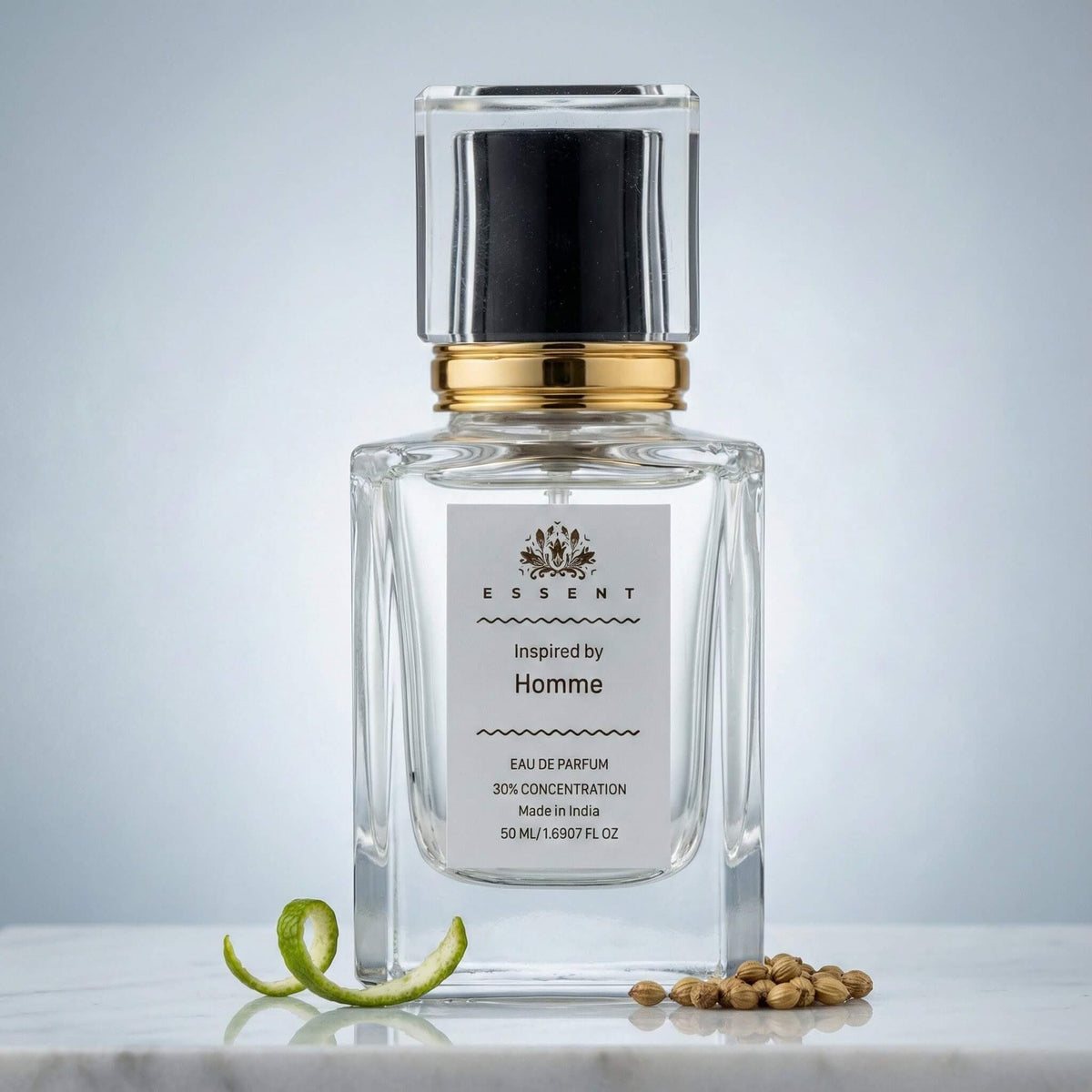 Essent Homme 100 ml eau de parfum bottle — fresh citrus