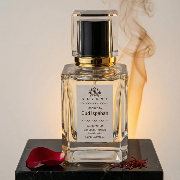 Essent Oud Ispahan 100 ml eau de parfum bottle — oud & amber