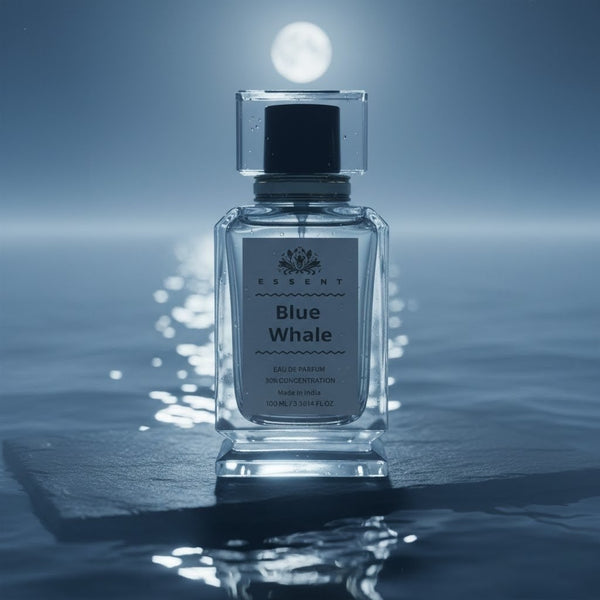 Essent Blue Whale 30 ml eau de parfum bottle — aquatic fresh