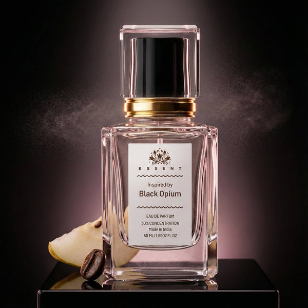 Essent Black Opium 100 ml eau de parfum bottle — amber gourmand
