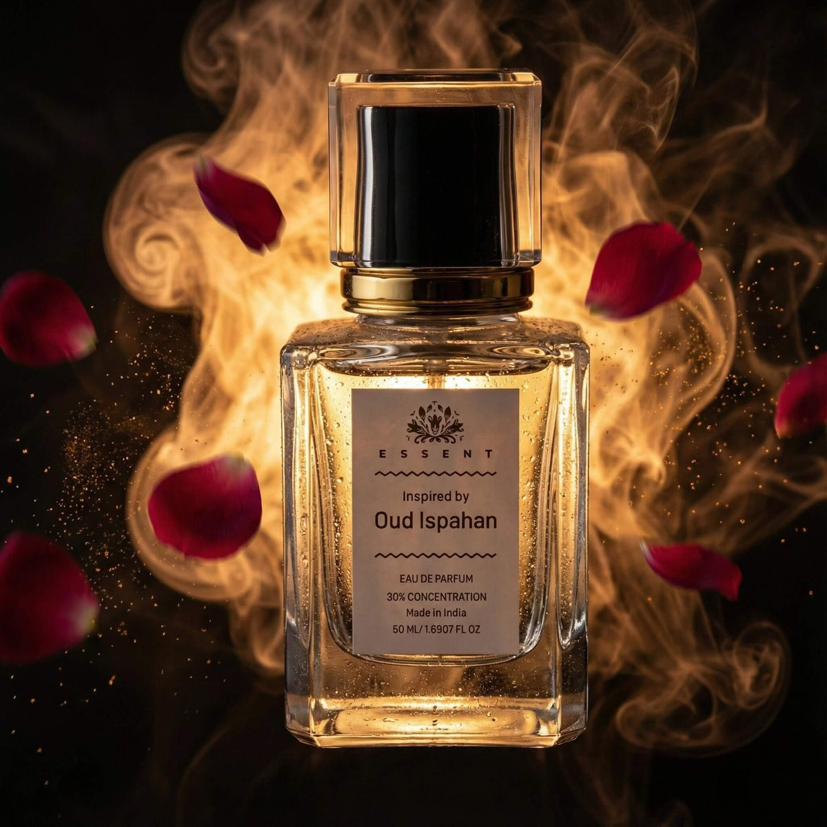 Essent Oud Ispahan 100 ml eau de parfum bottle — oud & amber, view 3