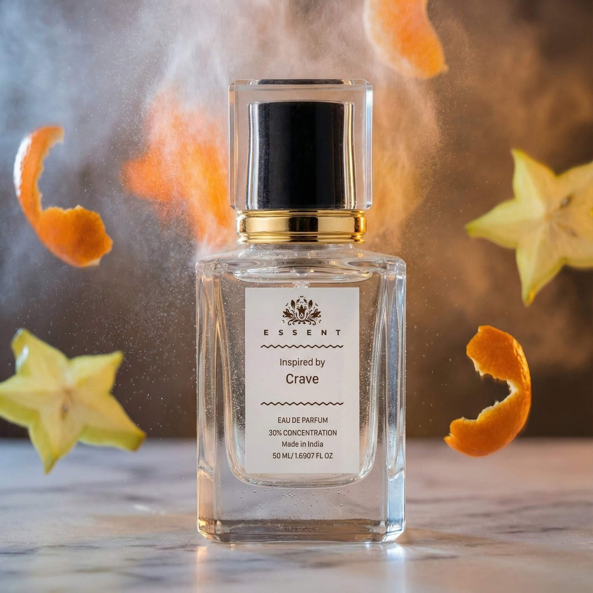 Essent Crave 100 ml eau de parfum bottle — fresh citrus, view 2