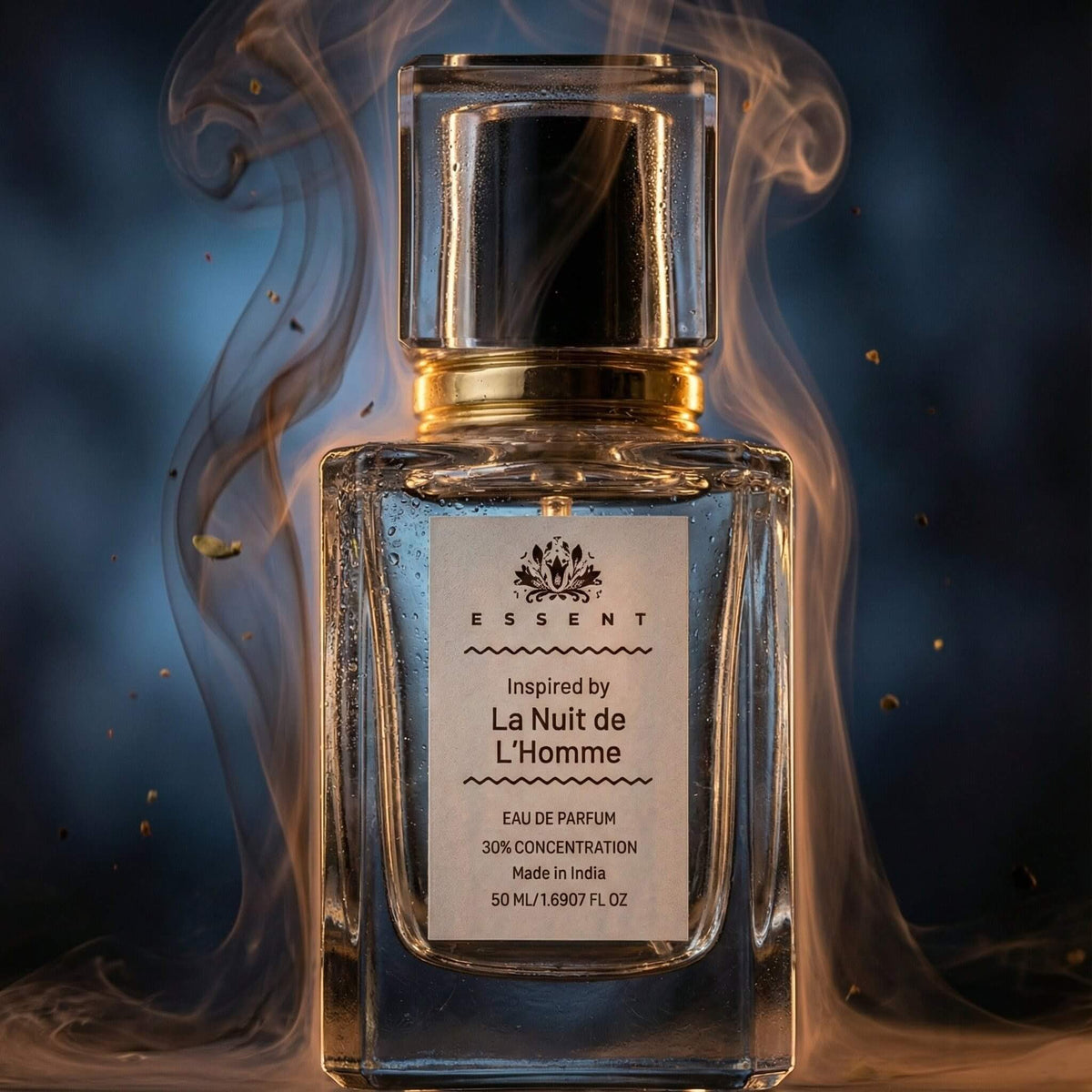 Essent La Nuit 30 ml eau de parfum bottle — earthy green, view 4