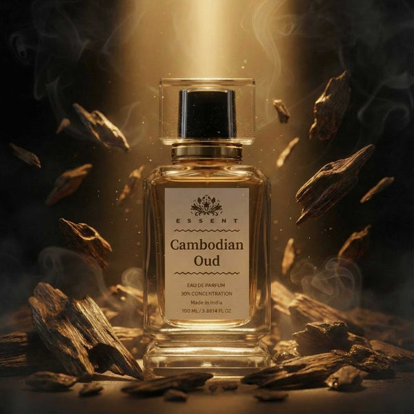 Essent Cambodian Oud 30 ml eau de parfum bottle — oud & amber