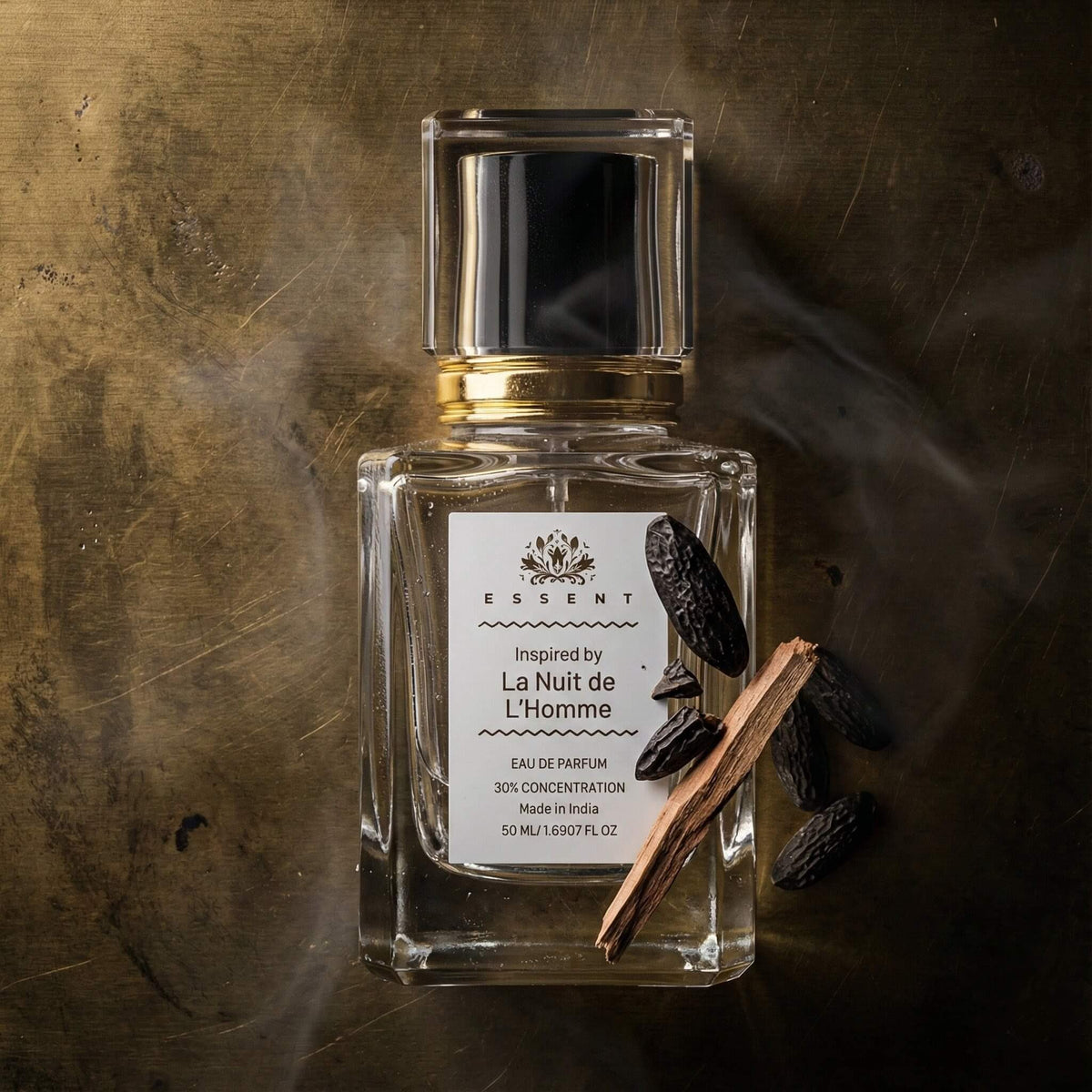 Essent La Nuit 30 ml eau de parfum bottle — earthy green, view 2