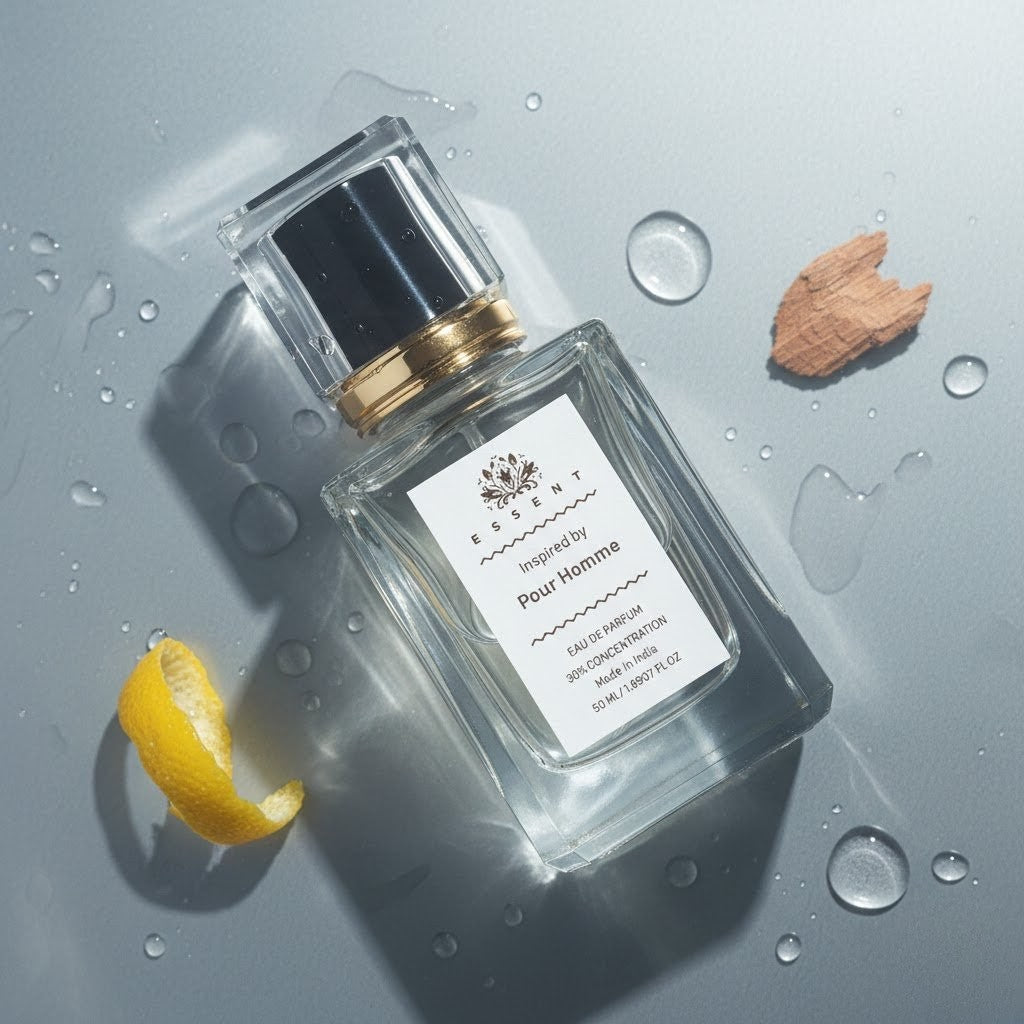 Essent Pour Homme 100 ml eau de parfum bottle — fresh citrus, view 3