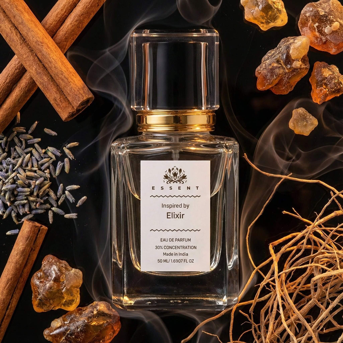 Essent Elixir 100 ml eau de parfum bottle — woody, view 5