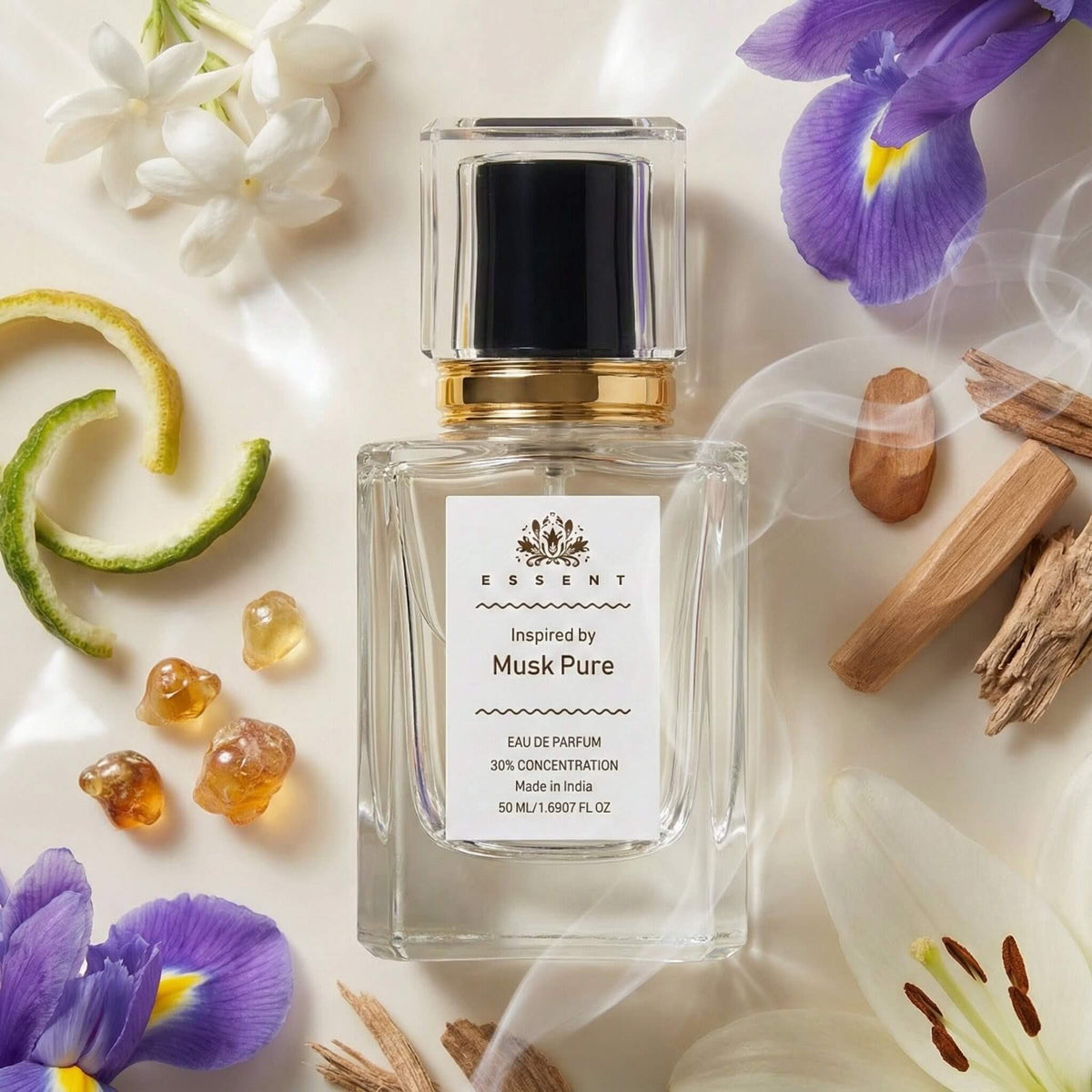 Essent Musk Pure 100 ml eau de parfum bottle — musk, view 5