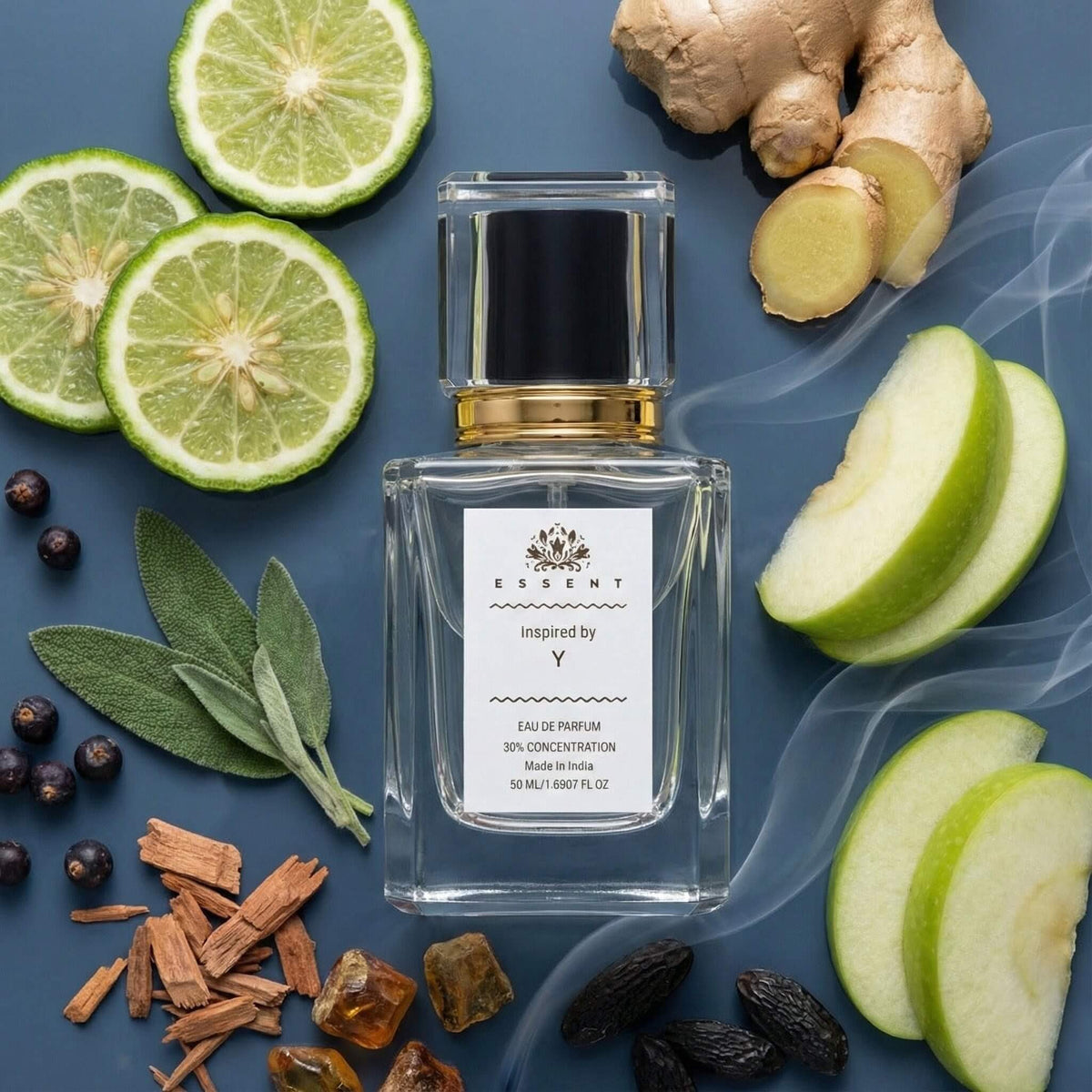 Essent Y 100 ml eau de parfum bottle — fresh citrus, view 5
