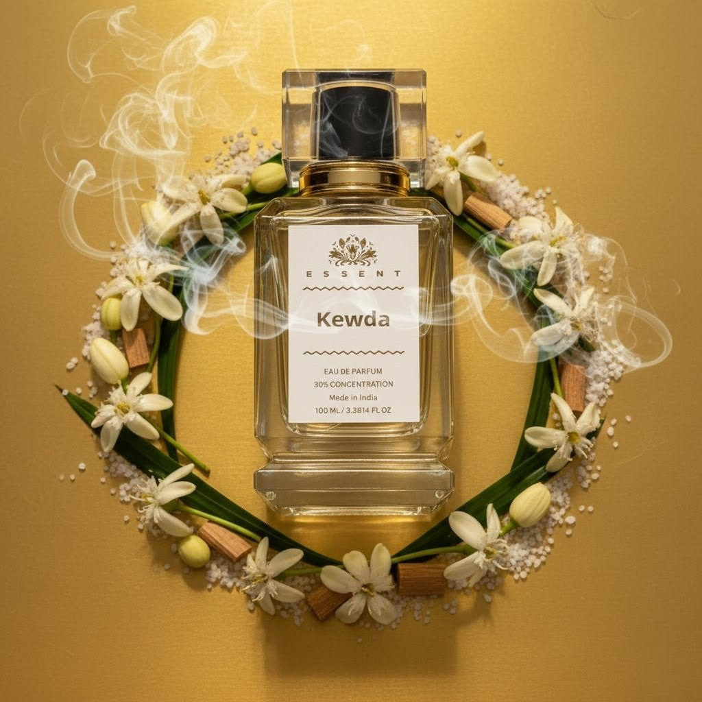 Essent Kewda 30 ml eau de parfum bottle — white floral, view 4
