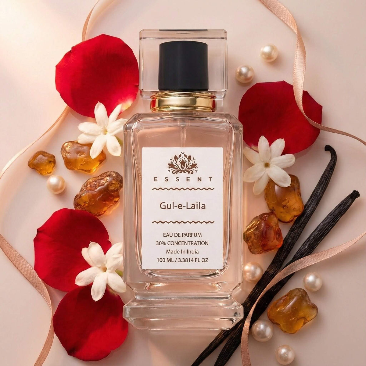 Essent Gul-e-Laila 30 ml eau de parfum bottle — rose oriental, view 5