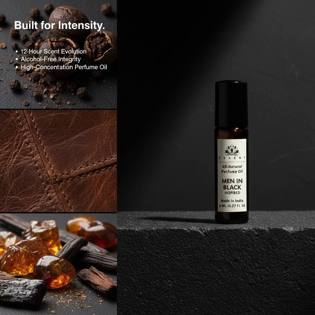 Essent Men in Black-Inspired Roll-On Attar/ Perfume Oil