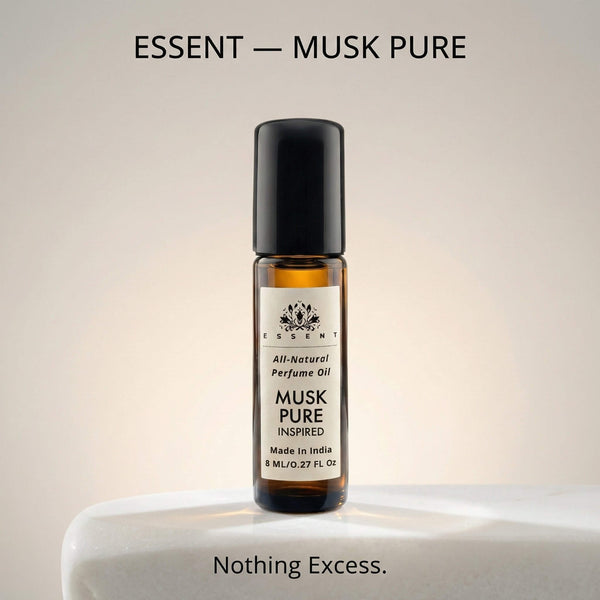 Essent Musk Pure 8 ml roll-on attar bottle — musk