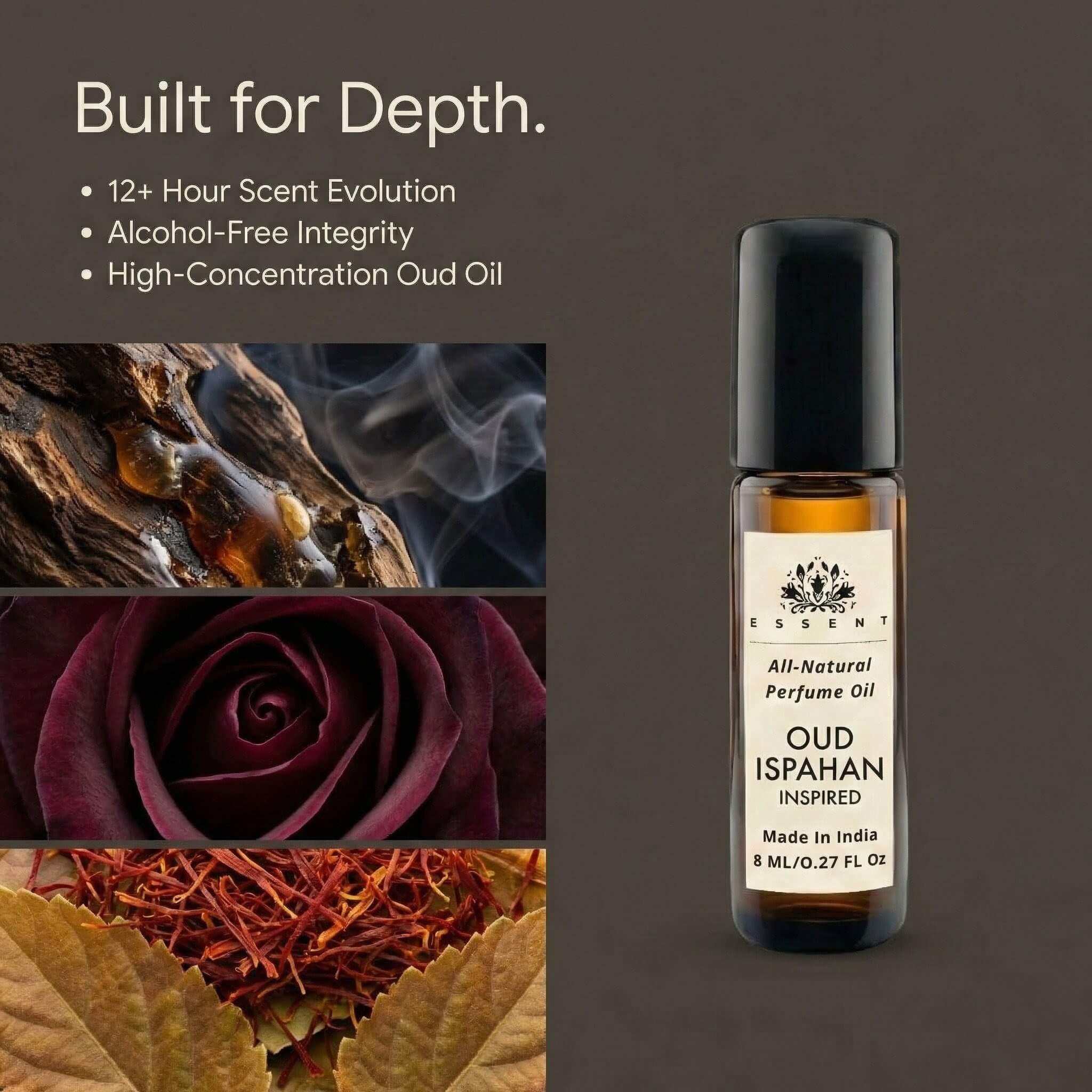 Essent Oud Ispahan-Inspired Roll-On Attar/ Perfume Oil