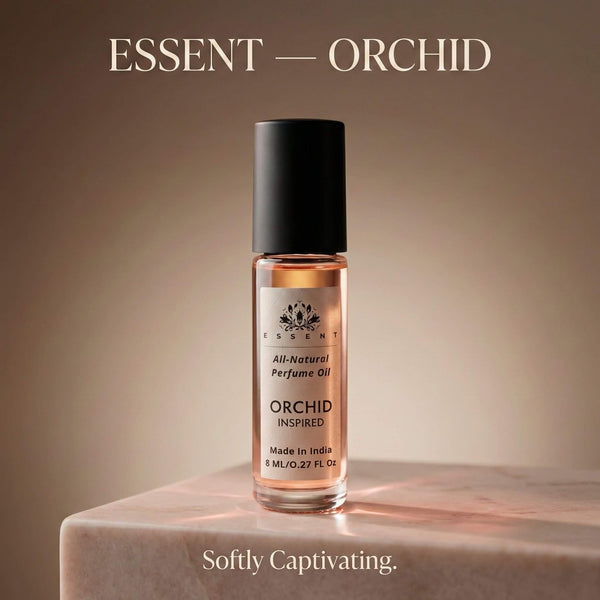 Essent Orchid Women’s 8 ml roll-on attar bottle — rose oriental