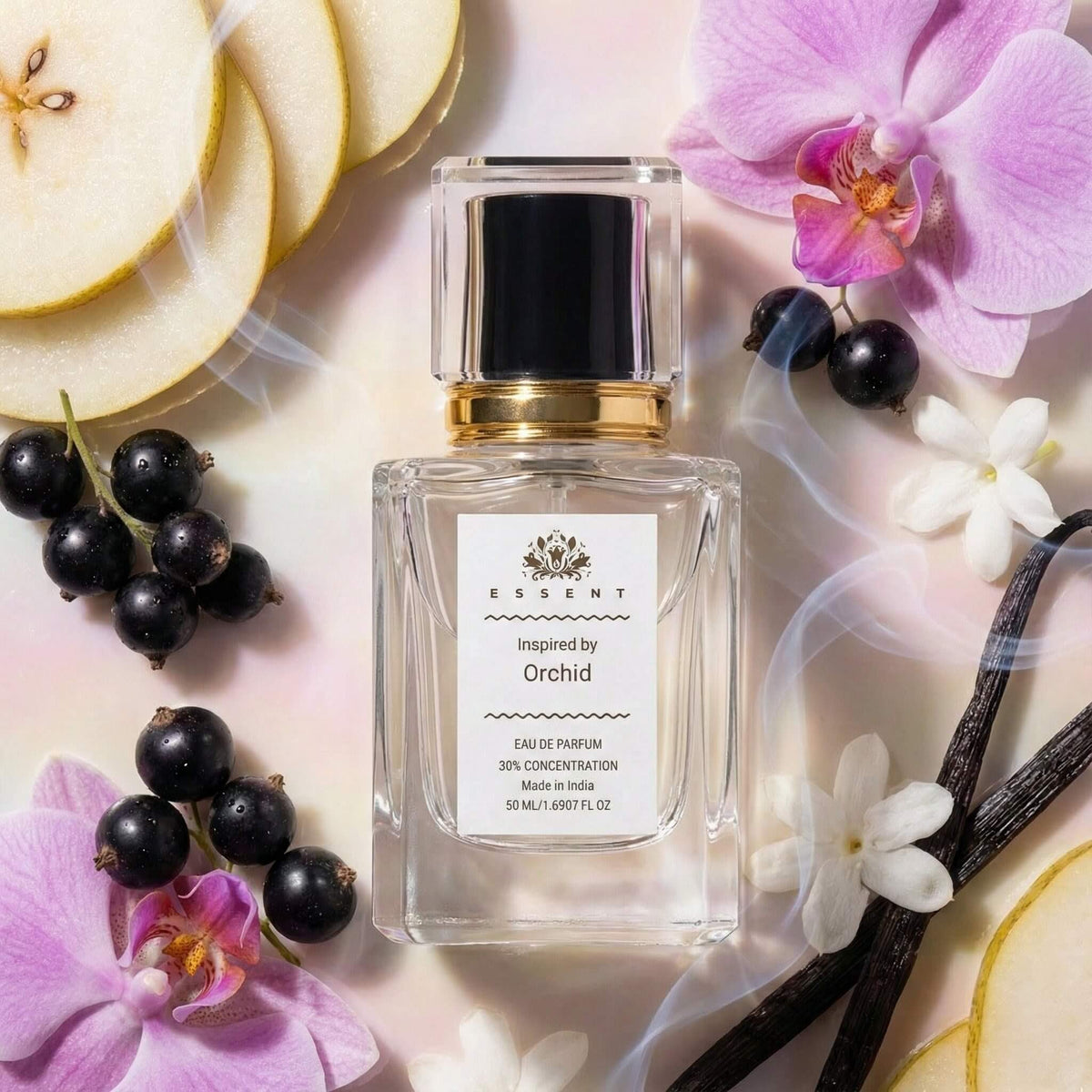 Essent Orchid 100 ml eau de parfum bottle — fresh citrus, view 5