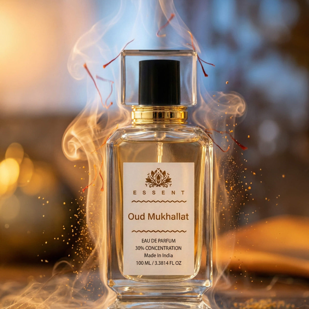 Essent Oud Mukhallat 30 ml eau de parfum bottle — oud & amber, view 3