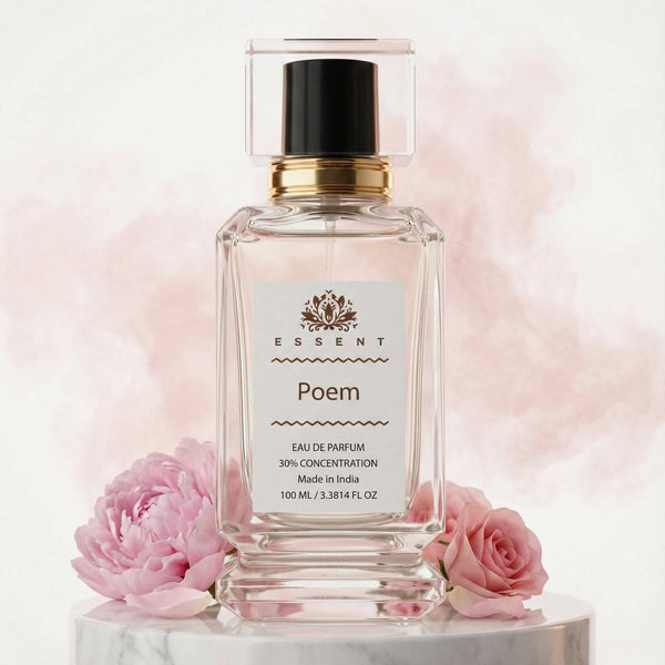 Essent Poem 30 ml eau de parfum bottle — white floral
