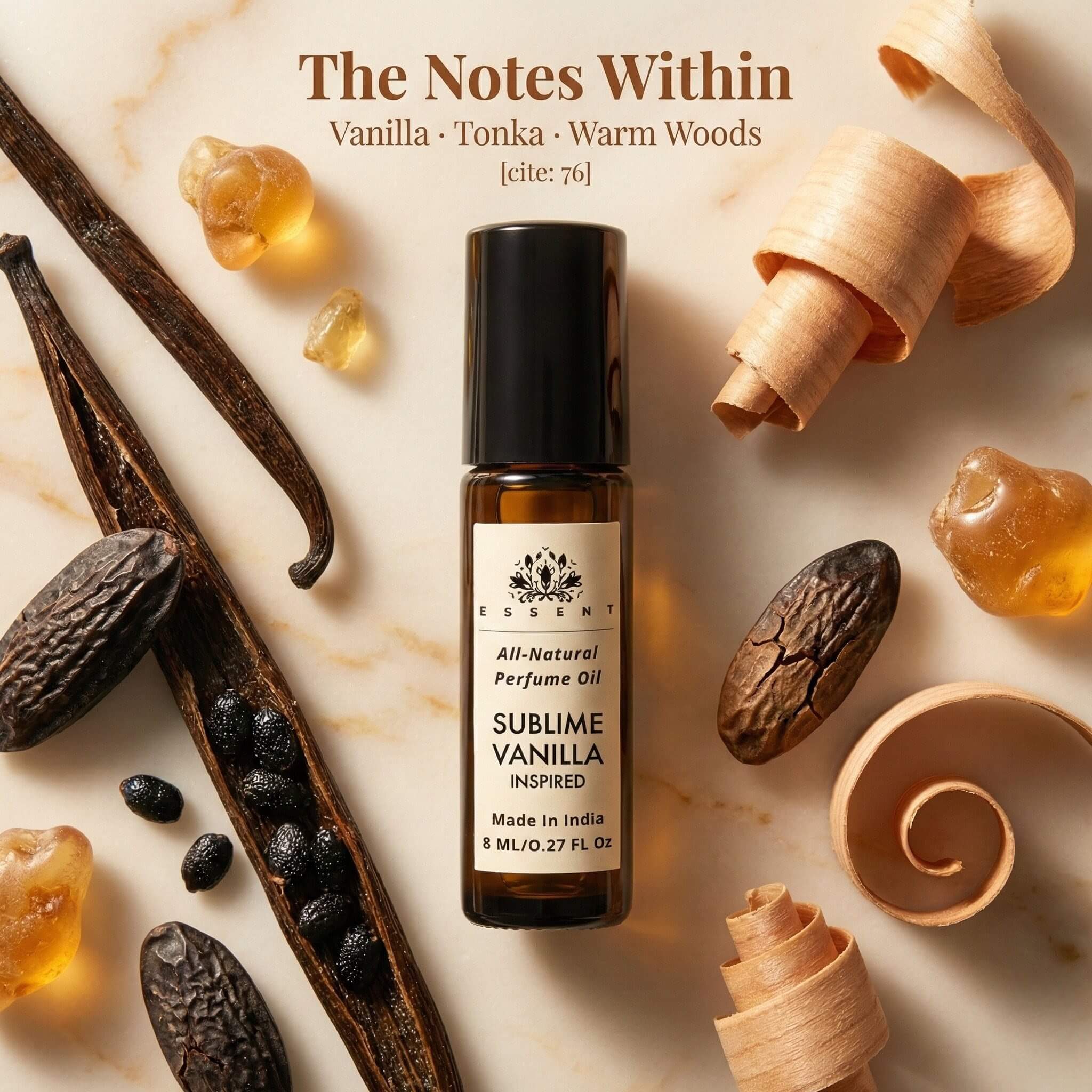 Essent Sublime Vanilla-Inspired Roll-On Attar/ Perfume Oil